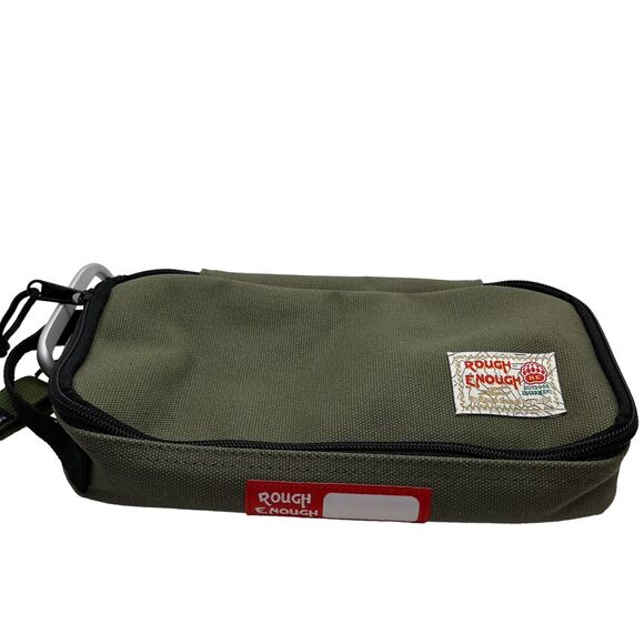 Rough Enough Small Tool Bag Pouch Zipper Big Pencil Case Set of Two Olive Green - Picture 2 of 16